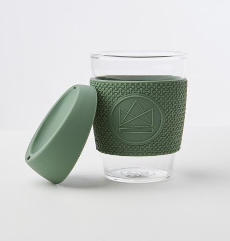 Neon Kactus Reusable Glass Coffee Cup - 340ml